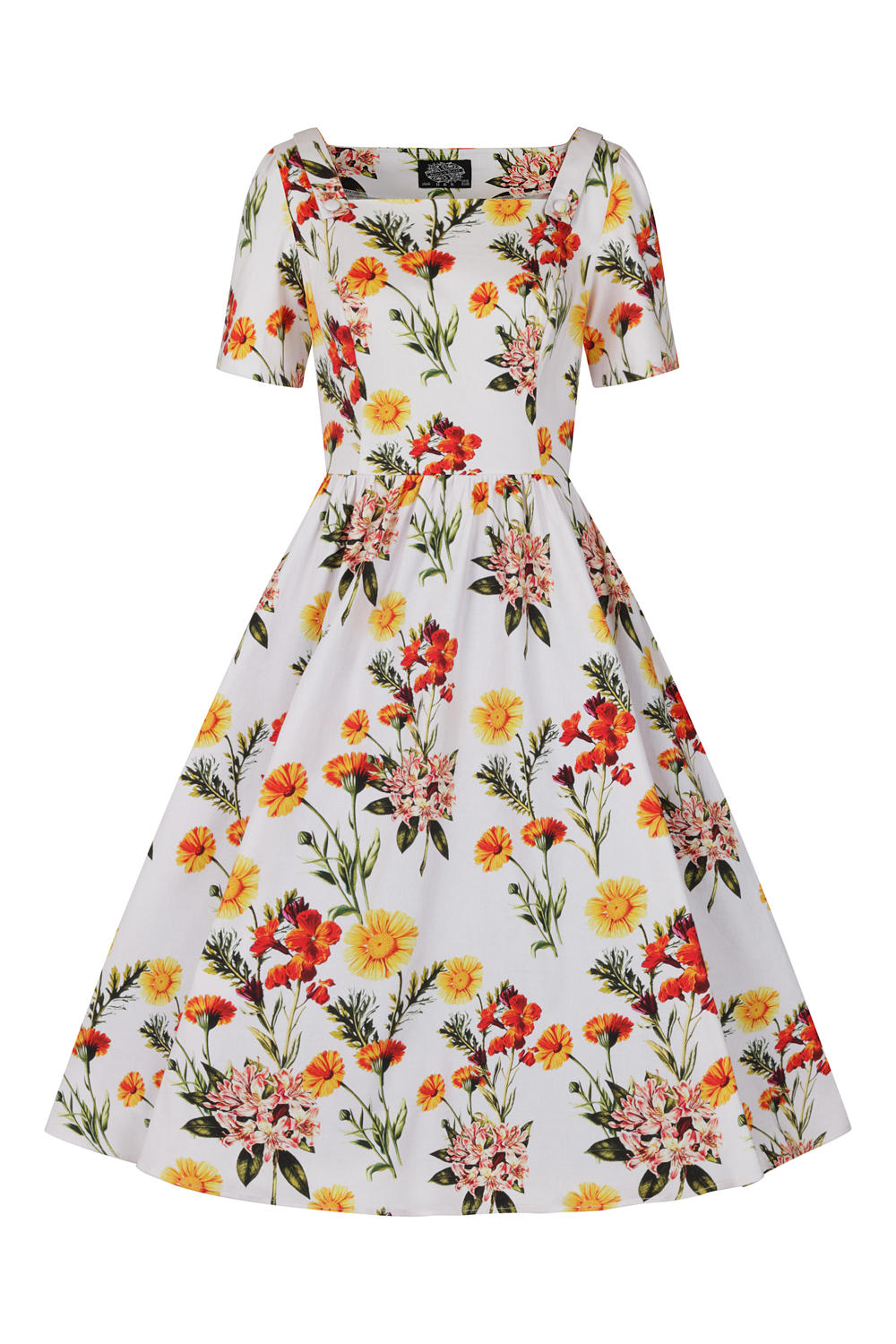 Sunflower Floral Swing Dress